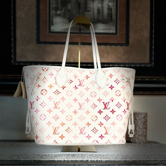 NWT Louis Vuitton Neverfull MM Sunrise Aquarelle SOLD OUT at Louis Vuitton - Picture 2 of 15